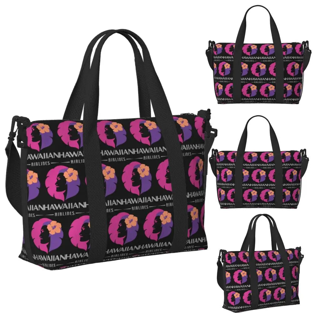 Hawaiian Airlines Herc Travel End Of Southern Summer Sale Beach Travel Bag Tote Bags for Gym Women Shopping Duffle Shoulder Bag