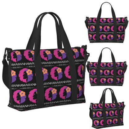 Hawaiian Airlines Herc Travel End Of Southern Summer Sale Beach Travel Bag Tote Bags for Gym Women Shopping Duffle Shoulder Bag