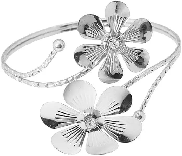 Upper Arm Bracelet Band Cuff Bangle Coil Bracelet Butterfly Flower Gold Armband Adjustable Boho Coil Swirl Armlet ArmBand