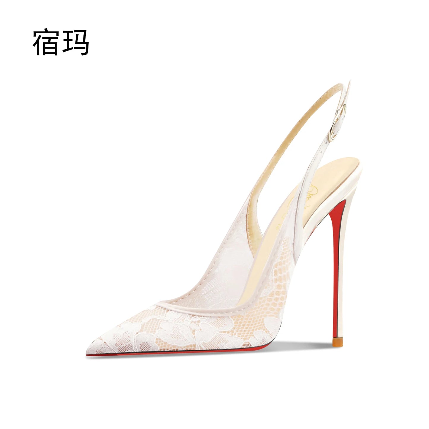 Black lace high-heeled sandals for the summer of 2025, new pointed, thin heel,shallow mouth,comfortable professional single shoe
