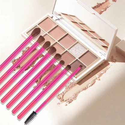 17pcs Professional Soft Long Aluminum Makeup Brush Set, Including Foundation Brush, Eyeshadow Brush, Eyebrow Brush, Blending