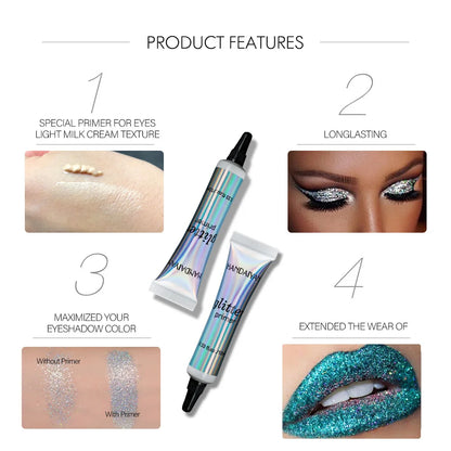 Women's Makeup Base Glitter Eyeshadow Primer Long Lasting Color Special Eye Primer Light Milk Cream Texture Cosmetics