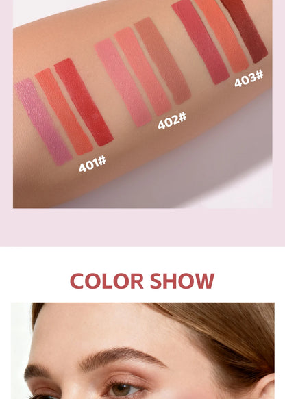 3-color blush palette-cream 2-in-1 multifunctional facial lip makeup, berry, pink, red waterproof
