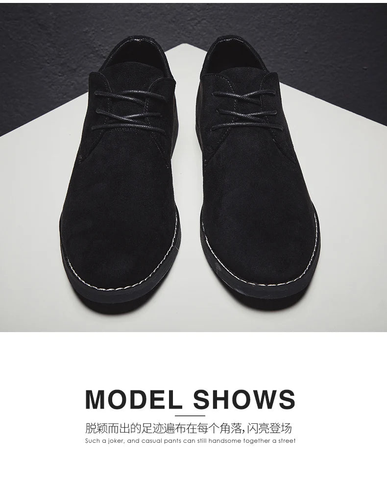 Men's Matte Leather Black/brown Casual Business Office Oxfords Formal Suede Leather Shoes for Men New Arrivals Male Derby Style