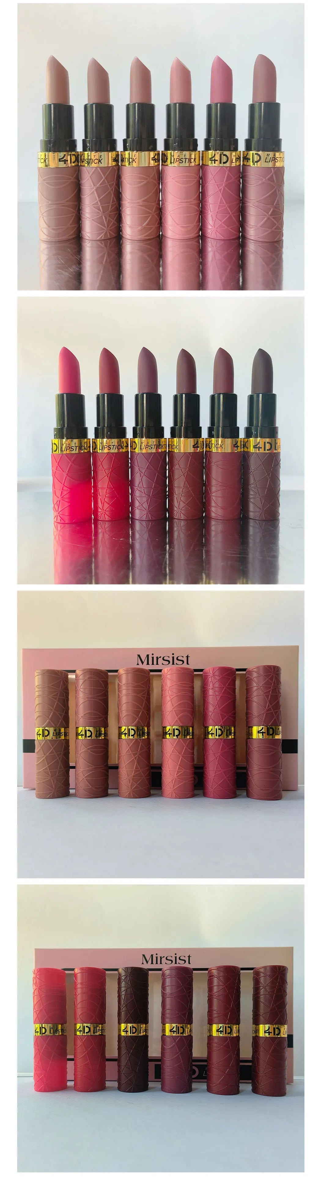 6Pcs Velvet Matte Lipstick Set Long Lasting Waterproof Lip Makeup Non Stick Moisturizing Lip Tint For Women Sexy Beauty