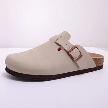Evshine Men's Cow Suede Clogs with Arch Support Leather Mules Comfort Fashion Potato Shoe Women Cork Footbed Genuine Suede Clogs