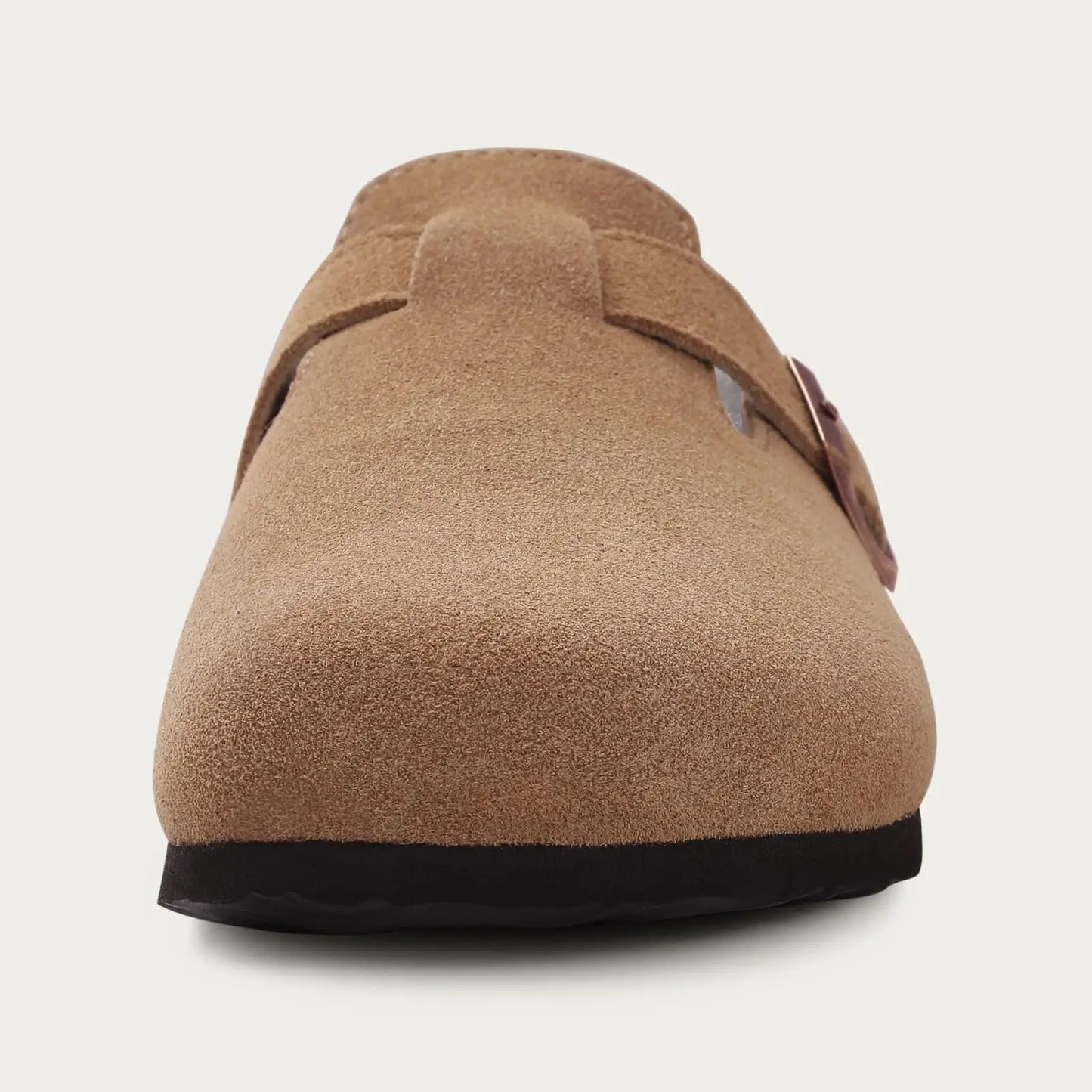 Goosecret Genuine Cow Suede Clogs for Women Men Clogs Soft Cork Footbed Mules Leisure House Shoes with Arch Support Beach Slides