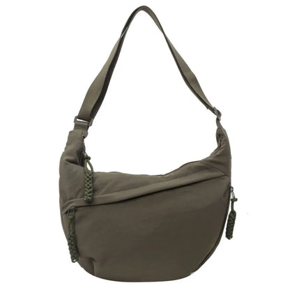 Casual Canvas Crossbody Bags Korean Simplified Large Capacity Sports Hobos Bag Solid Color Lightweight Dumpling Bag Women