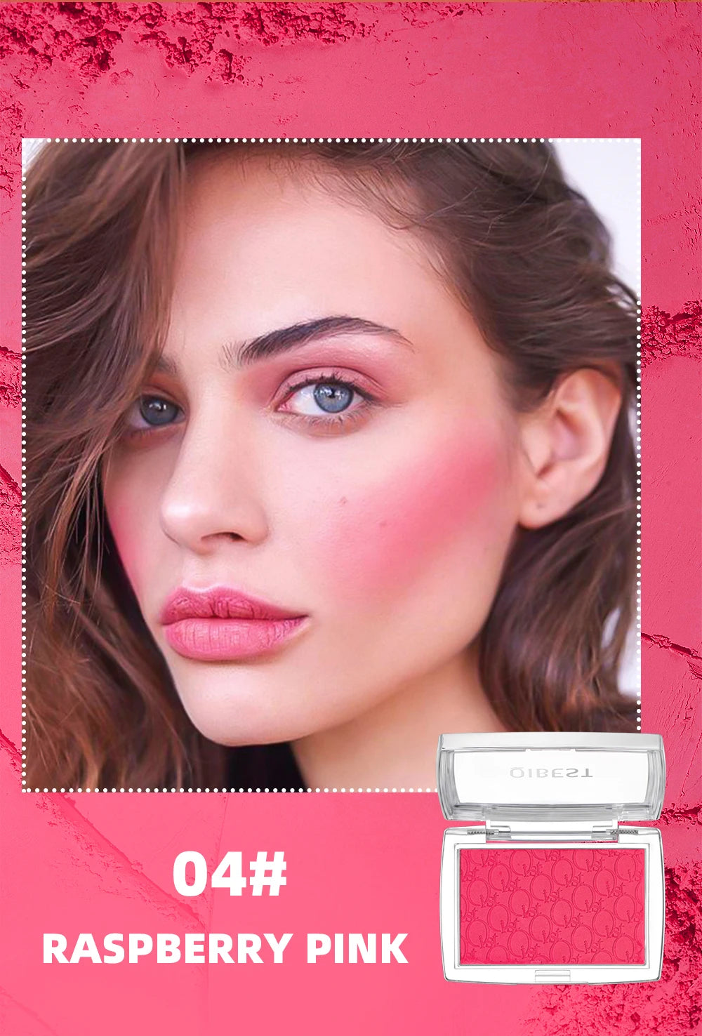 Embossed Powder Blush Peach Pink Coral Tint Makeup 3D Relief Blush Palette Brown Cheek Contour Rouge Cosmetics Face Brightens