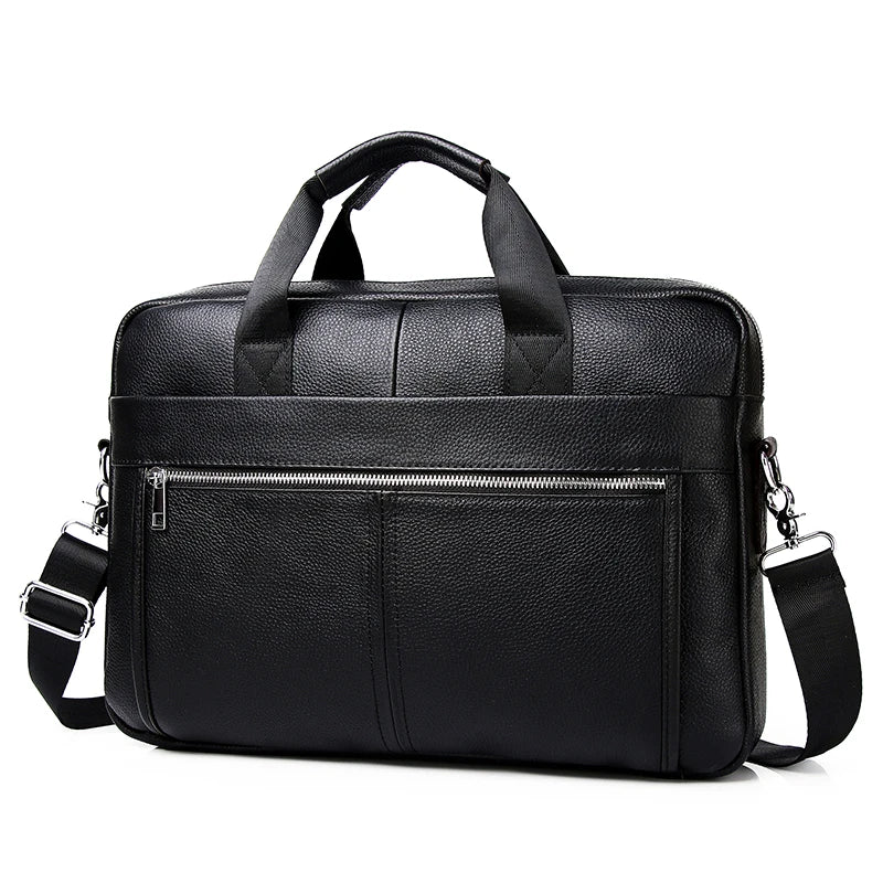 SCHLATUM Genuine Leather Briefcases Hard For Men Luxury Handbags Laptop Briefcase Bags 15.6 Inch Office Bussiness Computer Bag
