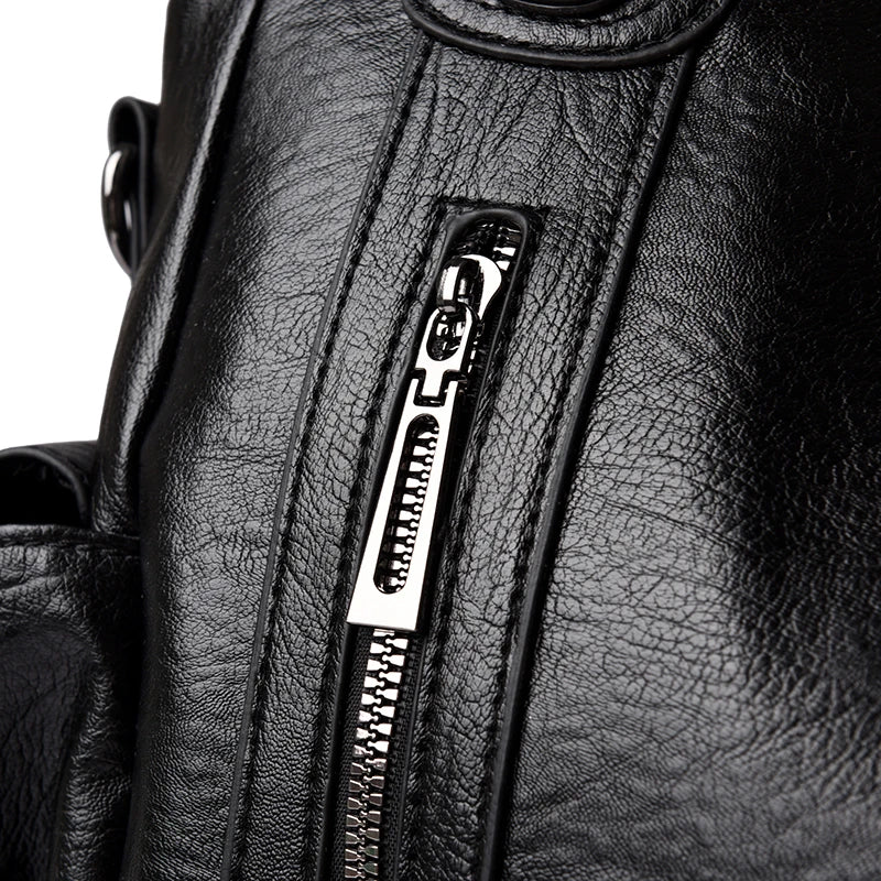 Pu shoulder bag fashionable temperament zipper opening design daily commuter handbag