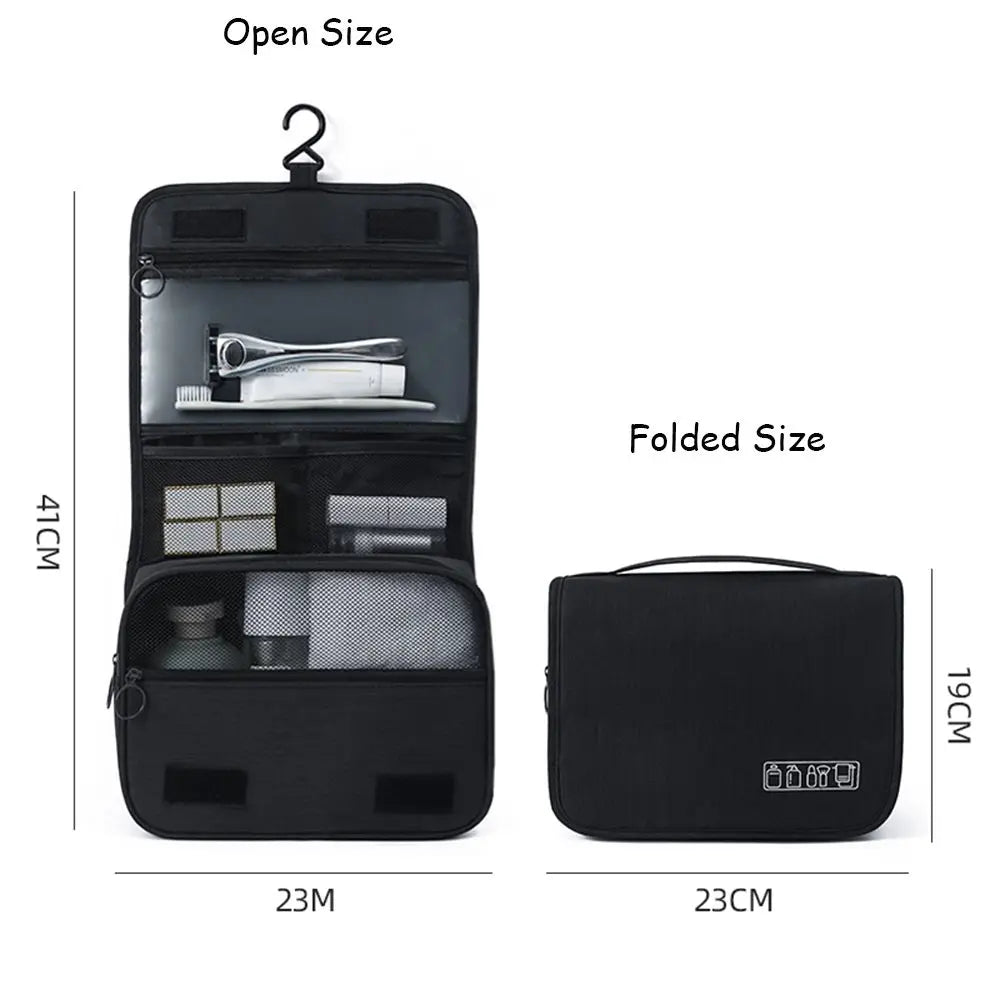 High Quality Women Waterproof Cosmetic Bag Travel Makeup Bags Toiletries Organizer Hanging Dry And Wet Separation Storage Bag