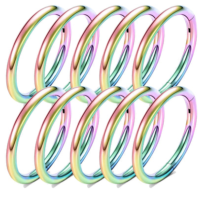 Hinged Nose Ring Hoop Septum Hoop  Ring Tragus Rook Ring Piercing Jewelry Lip Labret Ring Clicker Cartilage Earrings Women Gift