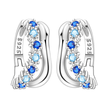 925 Sterling Silver Exquisite Multi-layer Ear Ring Jewelry Versatile Hoop Earrings For Women Jewelry Fine Birthday Party Gift