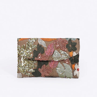 Cross-border High-end Envelope Bag, Sequined Embroidery Straw-woven Niche Women's Clutch Bag, Summer New Woven Women's Clutches