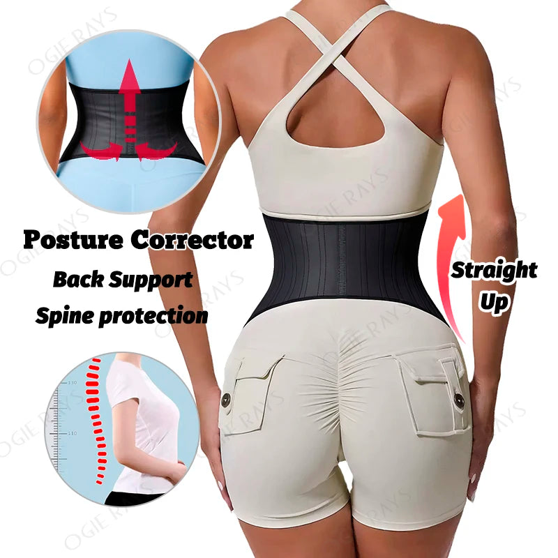 Waist Trainer Shaper Belt Tummy Wrap Hourglass Modeling Strap Latex Corset Belly Slimming Sheath Workout Woman Reductive Girdle