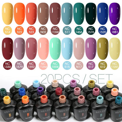 NAILCO 15ml 10/20/30pcs Nail Gel Polish 333 Colors Blue UV&LED Gel Varnish Nude Red Soak Off Semi Permanent UV Nail Gel Varnish