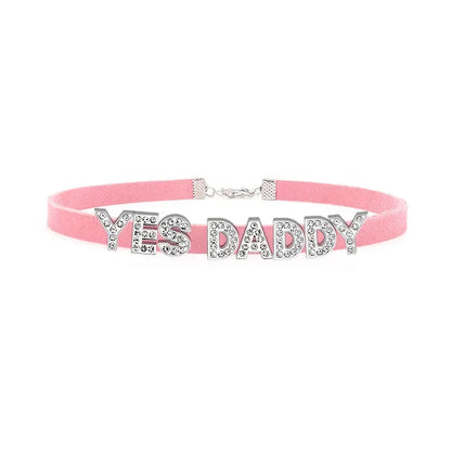 Sexy Gothic DADDYS GIRL Letters Choker Necklace Women DIY Custom Name Collar Chocker Jewelry Necklaces Customized Products Gift