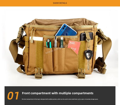 Men Postman Messenger Bag Large Capacity Laptop Crossbody Bag Casual Shoulder Commuter Work Satchel