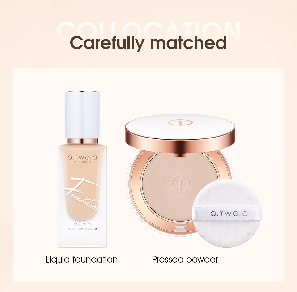Silk Smooth Oil Control Pressed Powder Makeup Setting Powder Waterproof Long Lasting Face Powder For Flawless Matte Finish