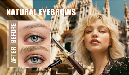 Four-pronged eyebrow pencil, four-end, long-lasting, non-smudged, water-resistant, anti-smudged eyebrow pencil