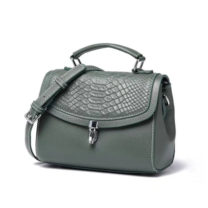 Women's Mini Bag Genuine Leather Lady Handbag Female Crocodile Pattern Crossbody Shoulder Bag Fashion Trend Small Flap Messenger