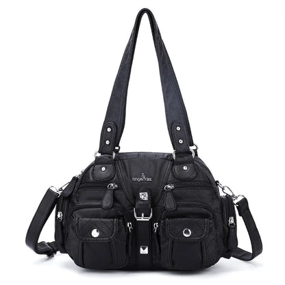 Vintage Women Handbags Satchel Top-handle Handbag PU Shoulder Bag Dumpling Pack Give Gifts Shoulder Bags Phone Money Pack