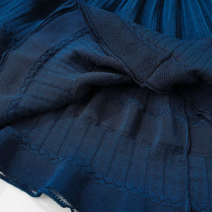 2026 Summer New Women's Breathable Pleated Suspender Dress, High-Quality Fashionable Casual Vacation Fitted A-line Knit Skirt