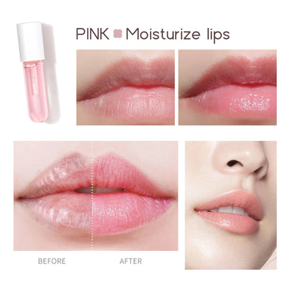 DEROL Day Night Moisturizing Lip Plumping Lipstick Primer Hydrating Watery Glossy Lip Gloss Mirror Jelly Longlasting Lip Stain