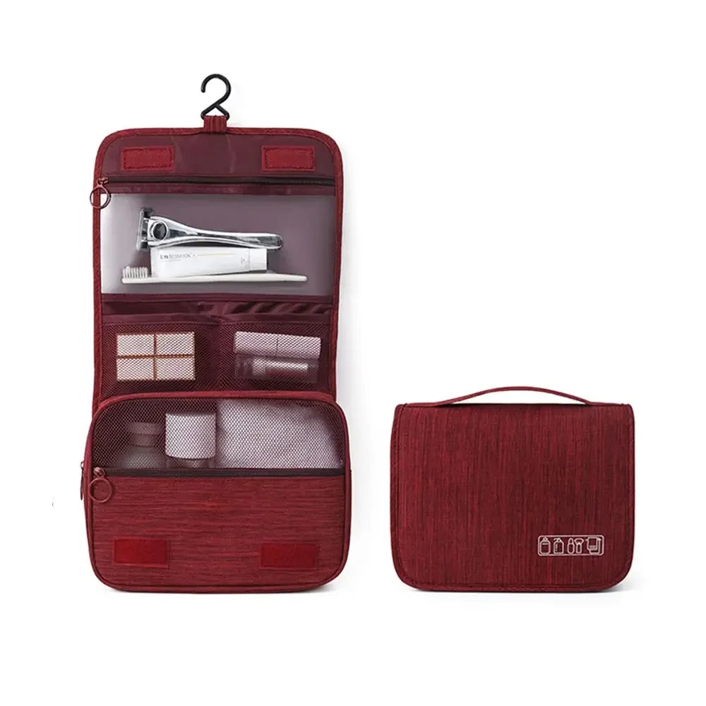 High Quality Women Waterproof Cosmetic Bag Travel Makeup Bags Toiletries Organizer Hanging Dry And Wet Separation Storage Bag