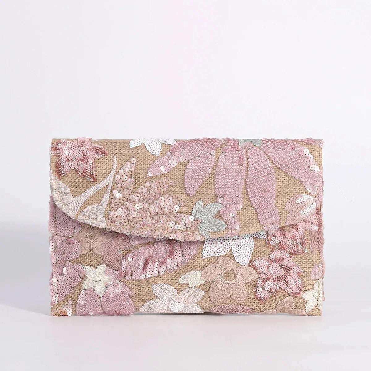 Cross-border High-end Envelope Bag, Sequined Embroidery Straw-woven Niche Women's Clutch Bag, Summer New Woven Women's Clutches