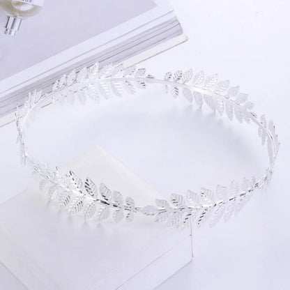 Golden Greek Goddess Crown Laurel Wreath Gold Leaf Headband for Men Circlet Toga Costume Accessories Wedding Party Supplies