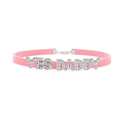 Sexy Gothic DADDYS GIRL Letters Choker Necklace Women DIY Custom Name Collar Chocker Jewelry Necklaces Customized Products Gift