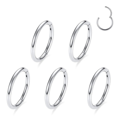 Hinged Nose Ring Hoop Septum Hoop  Ring Tragus Rook Ring Piercing Jewelry Lip Labret Ring Clicker Cartilage Earrings Women Gift