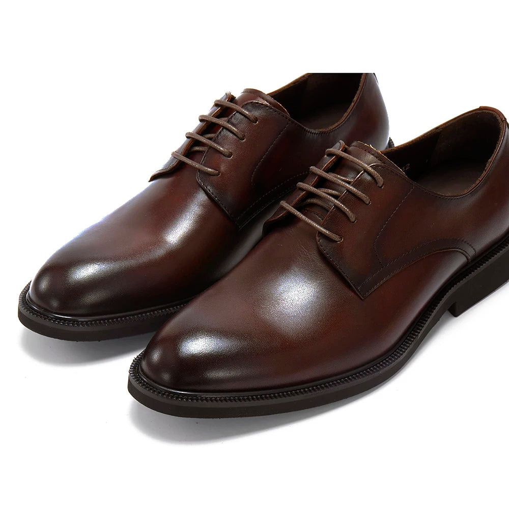High Quality Men's Oxford Shoes Genuine Leather Office Derby Dress Shoes for Business Casual Wear