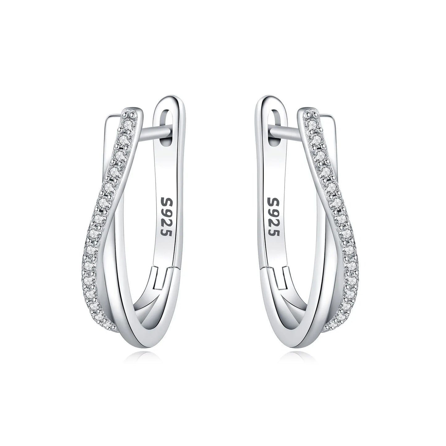 925 Sterling Silver Exquisite Multi-layer Ear Ring Jewelry Versatile Hoop Earrings For Women Jewelry Fine Birthday Party Gift