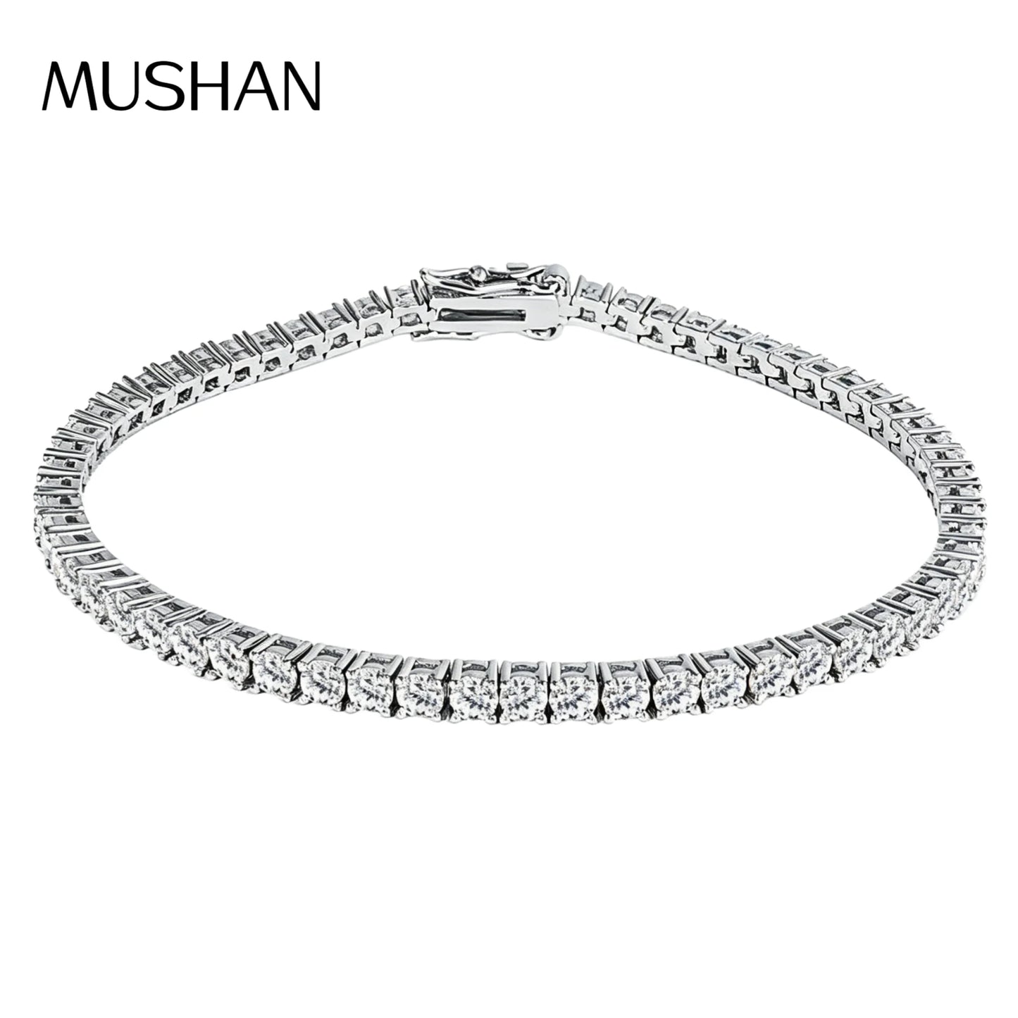 MS Jewelry 925 Sterling Silver Tennis Bracelet D Color VVS Level Moissanite Diamond Chain Bracelets Bangles Women Fine Jewelry