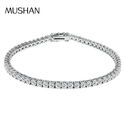 MS Jewelry 925 Sterling Silver Tennis Bracelet D Color VVS Level Moissanite Diamond Chain Bracelets Bangles Women Fine Jewelry