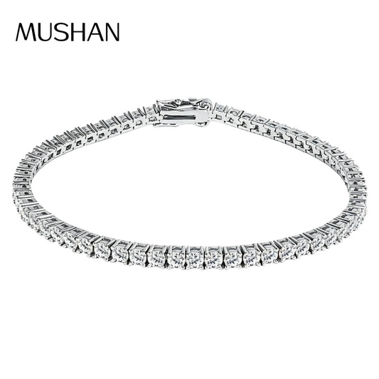 MS Jewelry 925 Sterling Silver Tennis Bracelet D Color VVS Level Moissanite Diamond Chain Bracelets Bangles Women Fine Jewelry