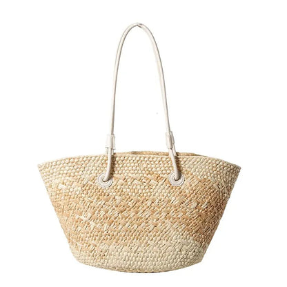 Casual Large Capacity Tote Designer Wicker Woven Women Handbags Summer Beach Bali Straw Bag Lady Travel Big Basket Purse