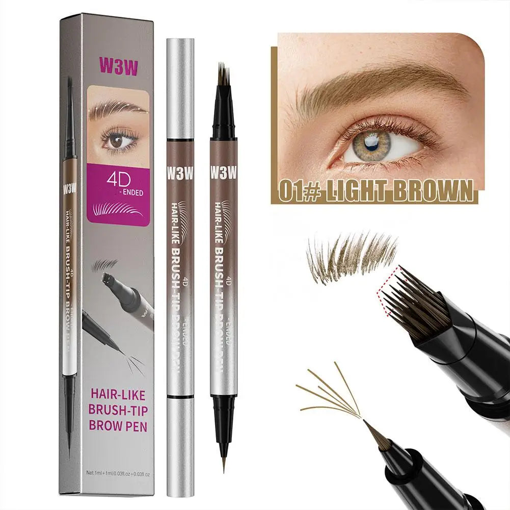 NEW Hair-Like Eyebrow Pencil 4D Micro-Sculpting Dual-Ended Eyebrow Pencil and Eyeliner Long-lasting Liquid Eyebrow Pen Like Real