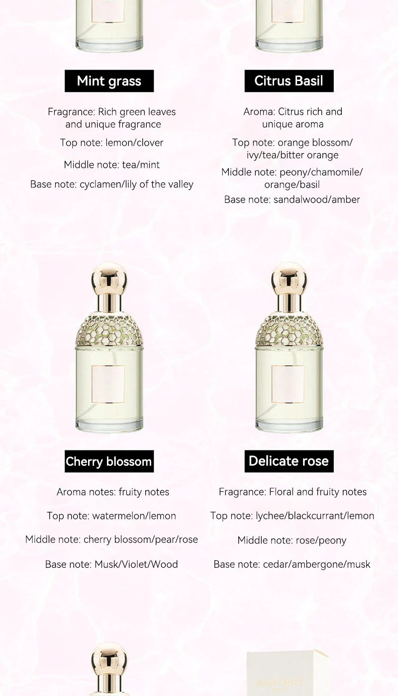 Flora Water Language Women Perfume Floral Fruity Long Lasting Eau De Toilette 100ml Fresh Natural Summer Scent For Beach