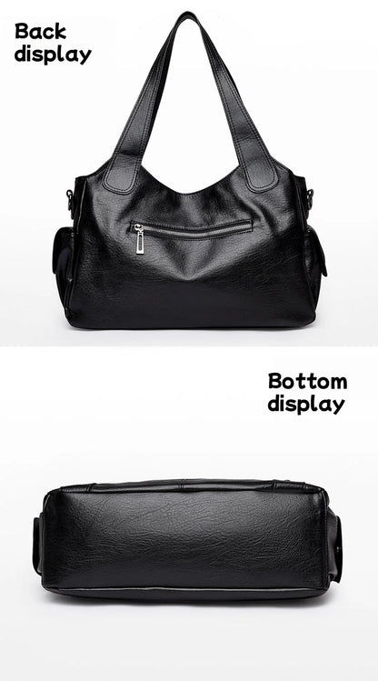Pu shoulder bag fashionable temperament zipper opening design daily commuter handbag