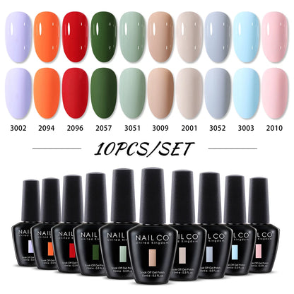 NAILCO 15ml 10/20/30pcs Nail Gel Polish 333 Colors Blue UV&LED Gel Varnish Nude Red Soak Off Semi Permanent UV Nail Gel Varnish