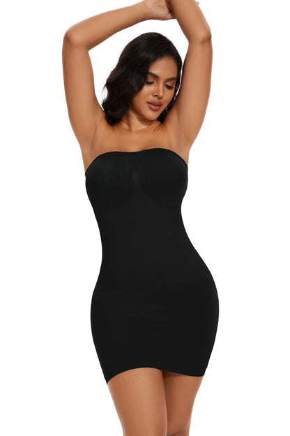 Seam-free Slips For Women Off Shoulder Under Dress Shapewear Dresses Tummy Control Skirt Body Shaping Smoother