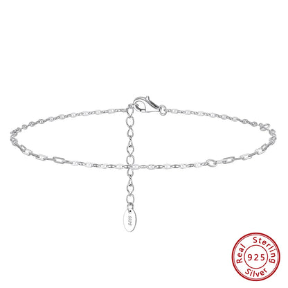 ORSA JEWELS 925 Sterling Silver Mariner Chain Anklets Fashion Women Summer 14K Gold Foot Bracelet Ankle Straps Jewelry SA24