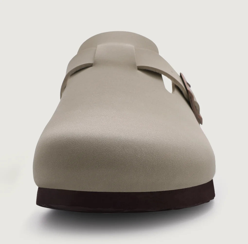 Goosecret Genuine Cow Suede Clogs for Women Men Clogs Soft Cork Footbed Mules Leisure House Shoes with Arch Support Beach Slides