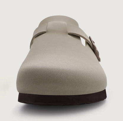 Goosecret Genuine Cow Suede Clogs for Women Men Clogs Soft Cork Footbed Mules Leisure House Shoes with Arch Support Beach Slides