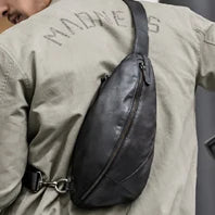 Fashion High Class Oil-Waxed Genuine Leather Shoulder Bag men Leather Messenger Bag Male Crossbody Bag Sling Leisure Bag Satchel