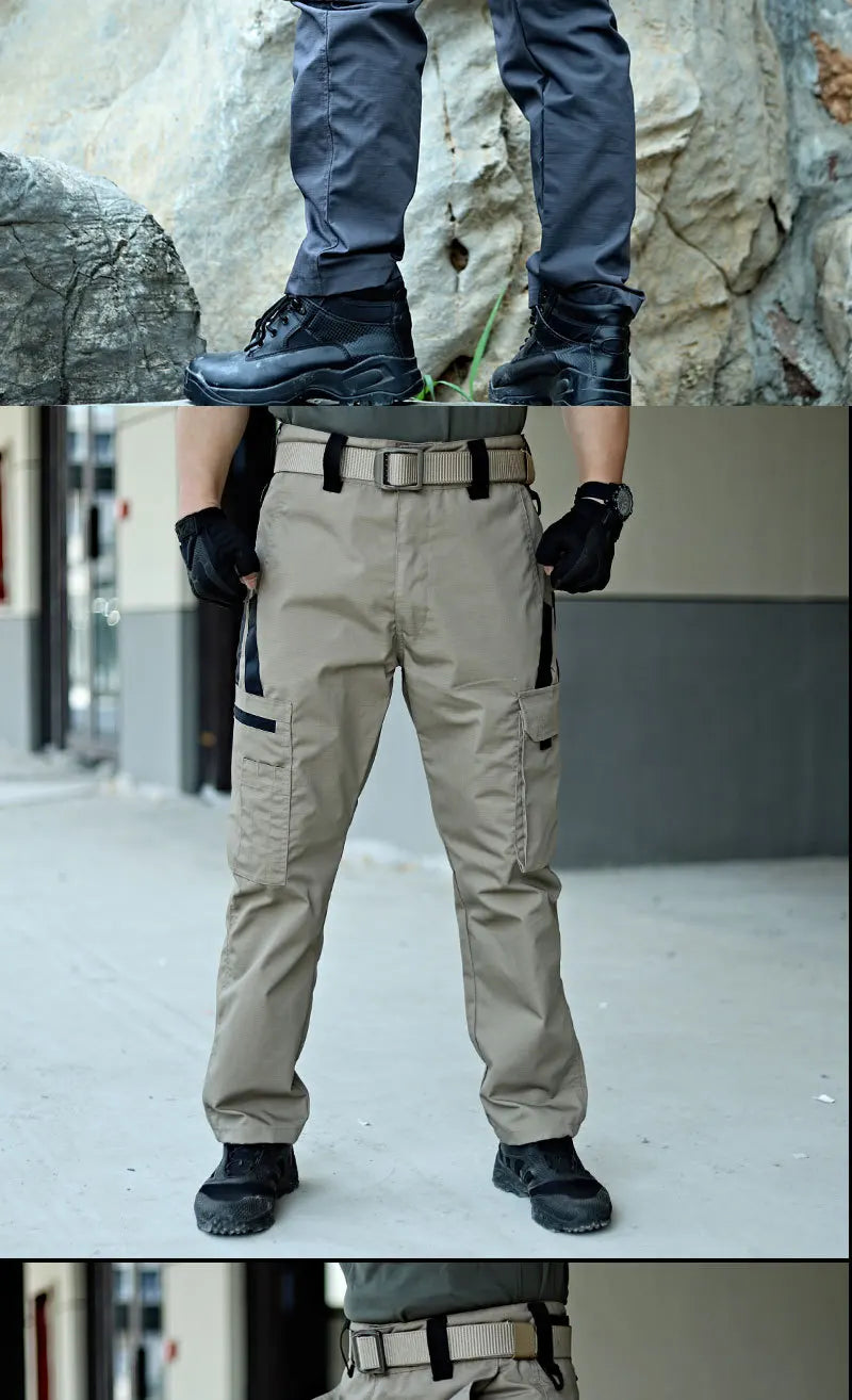 New Tactical Work Pants Men Casual Outdoor Waterproof Cargo Trousers 2/1Pcs Multi-pocket Wear-Resistant Outdoor Training Trouser